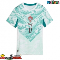 Camisa de Futebol Portugal Rafael Leao #17 Equipamento Secundário Mulheres Mundo 2026 Manga Curta